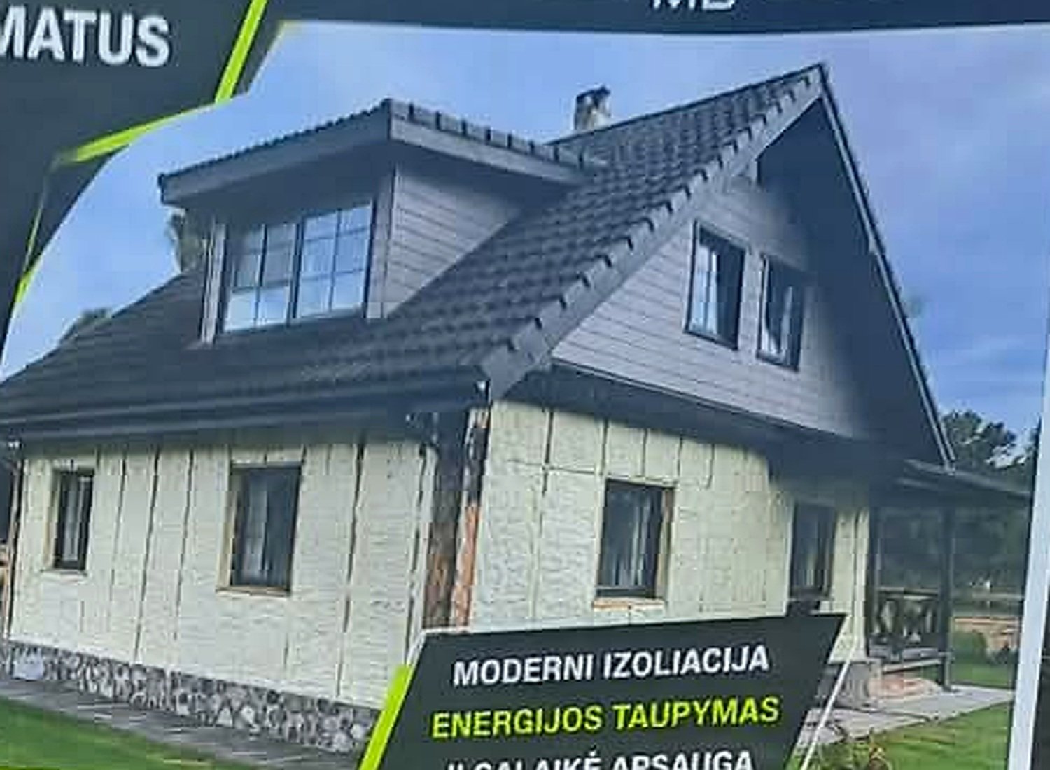 Poliuretano putomis apšiltintas namas
